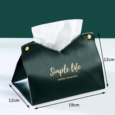 Home Office Napkin Holder Durable Storage Box PU Leather Desktop Tissue Case Toilet Car Anti-Moisture Pumping Paper Container