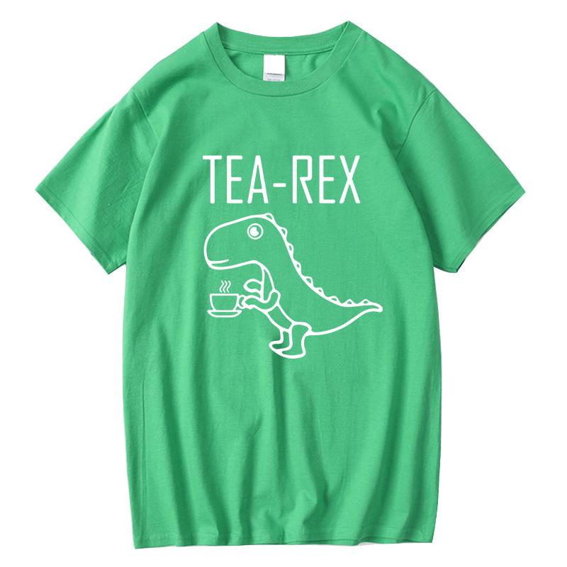 Men's High Quality 100% Cotton Cool Funny Summer Casual Dinosaur Design Printing O-neck For Men T-shirt Male Tee Shirts Men Tops