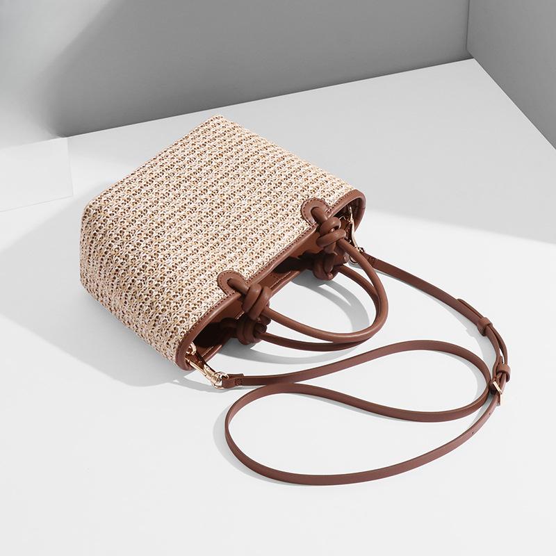Fresh, Artistic, Simple, Versatile and Fashionable Straw Beach Bag, Single-shoulder Hand-held Tote Bag, Crossbody Bag