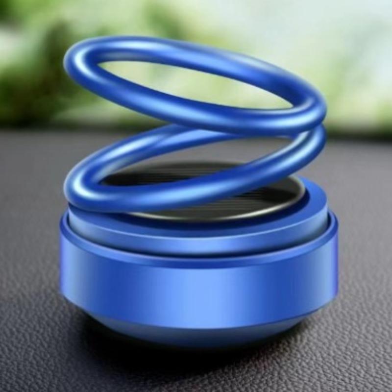 Solar Car Carrying Fragrance Air Freshener Perfume Double Ring Rotary Decoration Automobile Interior Air Outlet Diffuser