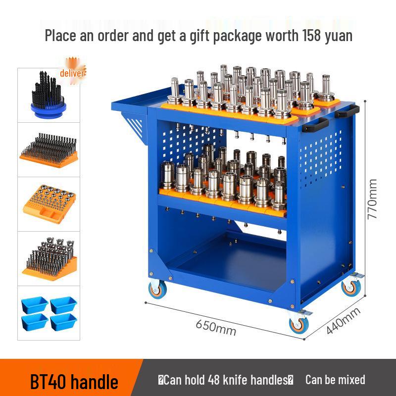 CNC Tool Holder Cart: BT50, BT40, HSK63 Spindle