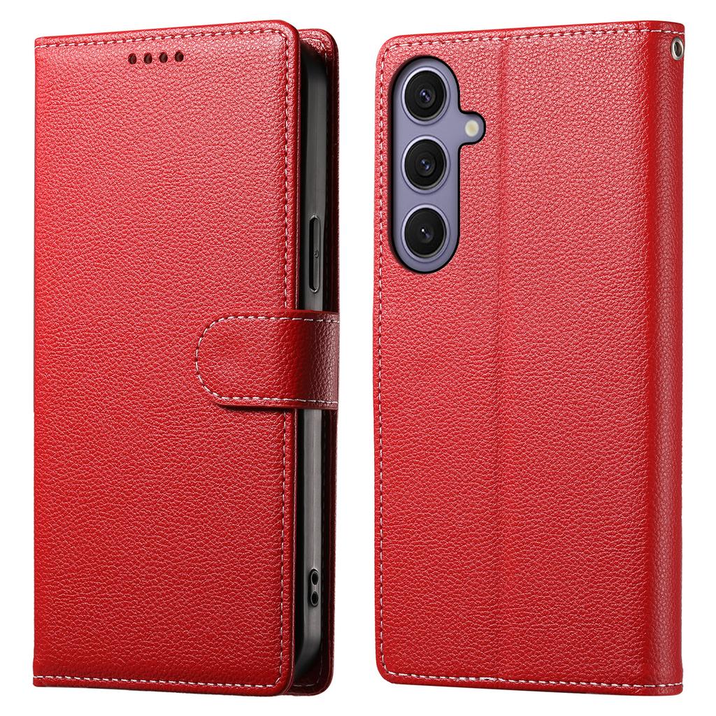 DF-012 For Samsung Galaxy S24 Case Litchi Texture Leather Wallet Stand Phone Cover