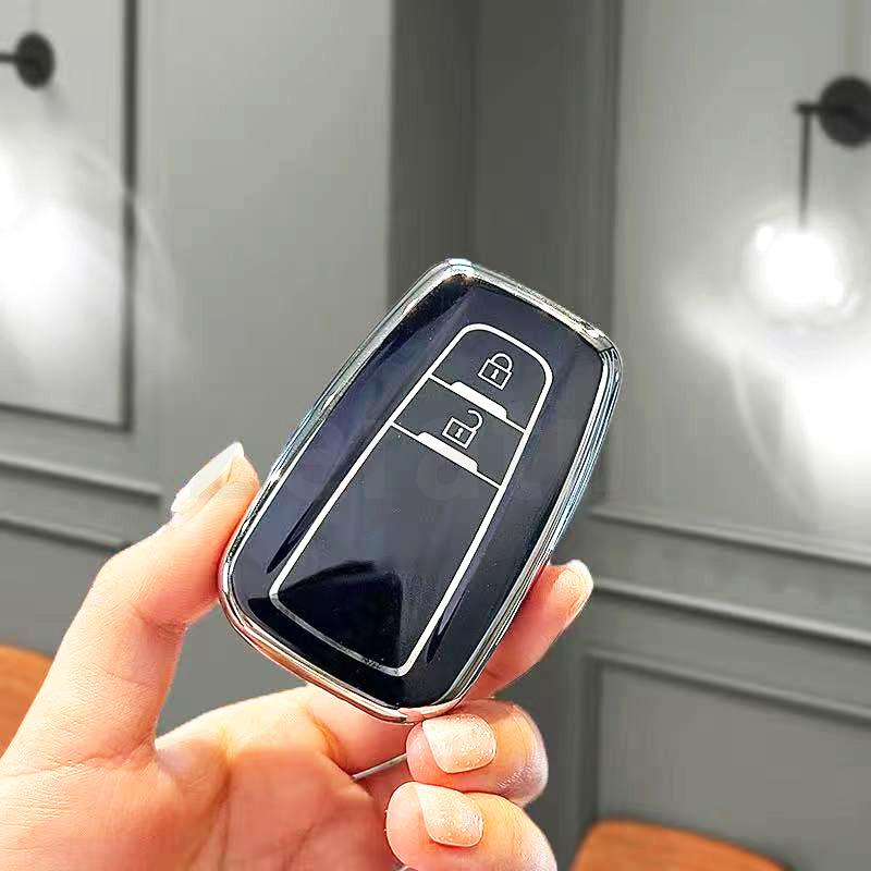 Tpu Car Key Case Cover Bag Holder Protector 2/3/4 Buttons For Toyota Camry Rav4 Prius Chr C-Hr Avalon Corolla Land Cruiser Prado