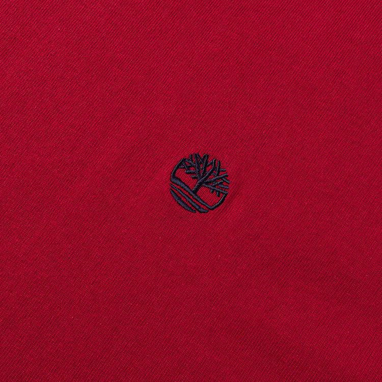 Timberland T-shirt Casual da Uomo a Maniche Corte con Scollo Tondo e Lavorazione a Coste A5MYJAFG
