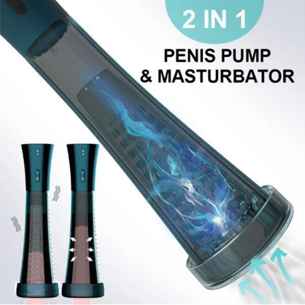 QQs Male Vacuum Penis Pump Sucking Masturbator Male Penis Enlarge Extend Training Enlargement Masturbators Delayed Ejaculation Sex Toys for Men Bullet