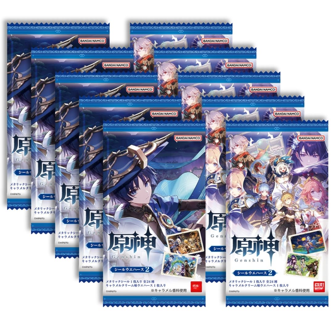 

individually in 10 Genshin Seal Wafers 2 sold in a box of 20 [Sold pieces] (10 pieces) Not pieces.