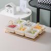 Hanyou Melamine 6-Compartment Serving Platter Set