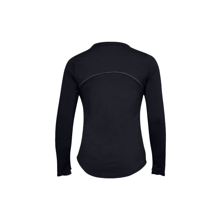 Under Armour Infused Meridian Crew Long Sleeve T-Shirt Women Tops Black 1360568-001