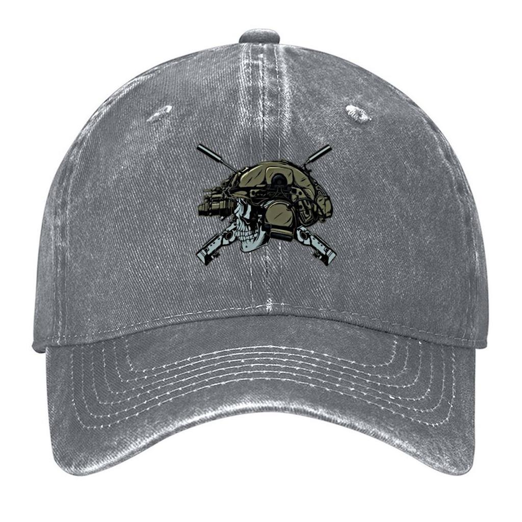 2026 Tactical Skull With Cross Rifles Baseball Cap Funny Hats Fun Hats Cosplay Luxury Brand Women's Golf Clothing Men's