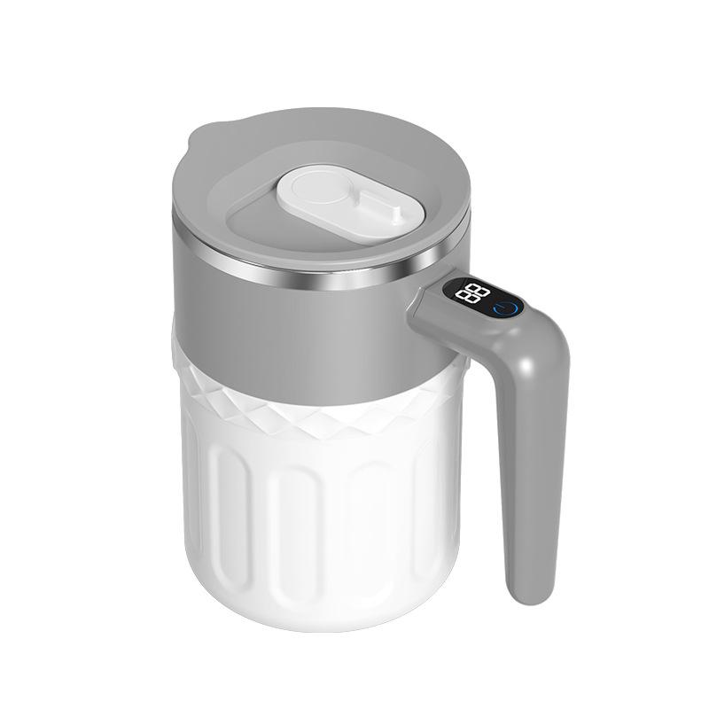 Smart Temperature Control Magnetic Auto Stirring Cup Portable Coffee Mug Shaker Bottle Fitness Protein Powder Mixer Cup Englis