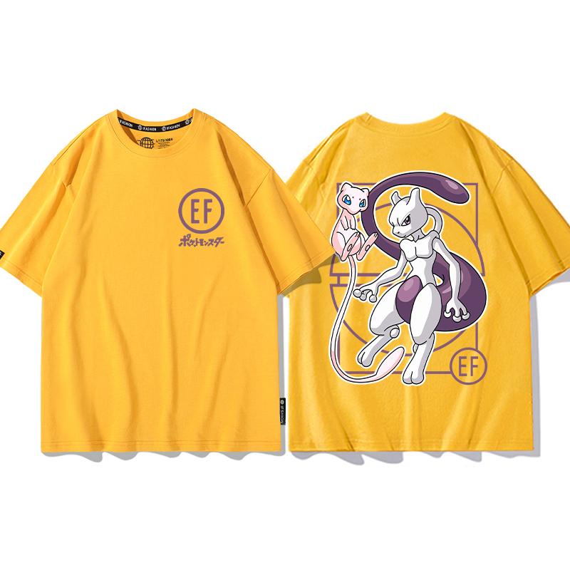 Pokémon Joint Tshirt Childrens Summer Mens and Womens Geng Gui Super Dream Clothes Boys Pokémon Short Sleeves