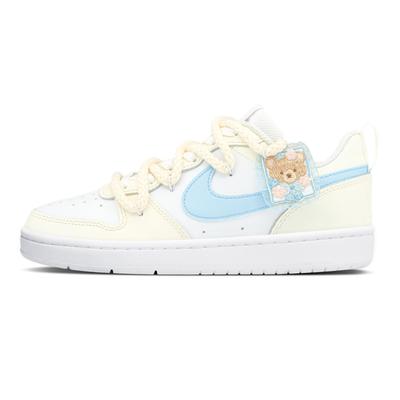 Court Borough Skateboard Shoes Women's Low Top Yellow/White BQ5448-100(Team321-)