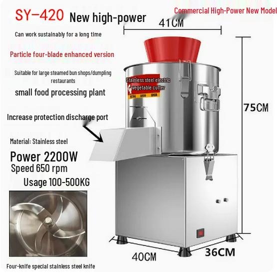 Commercial Electric Vegetable Chopper & Mincer for Chicken Feed and Granular Filling
