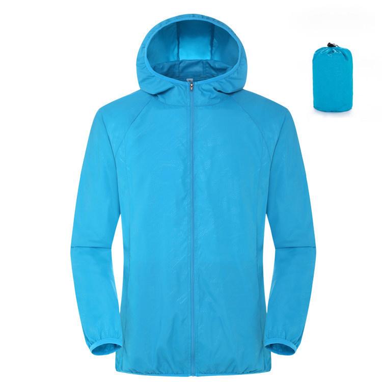 Chaquetas de senderismo para hombre y mujer, impermeables, con protección solar, cortavientos, para acampar, escalar, para exteriores, impermeables, ropa portátil