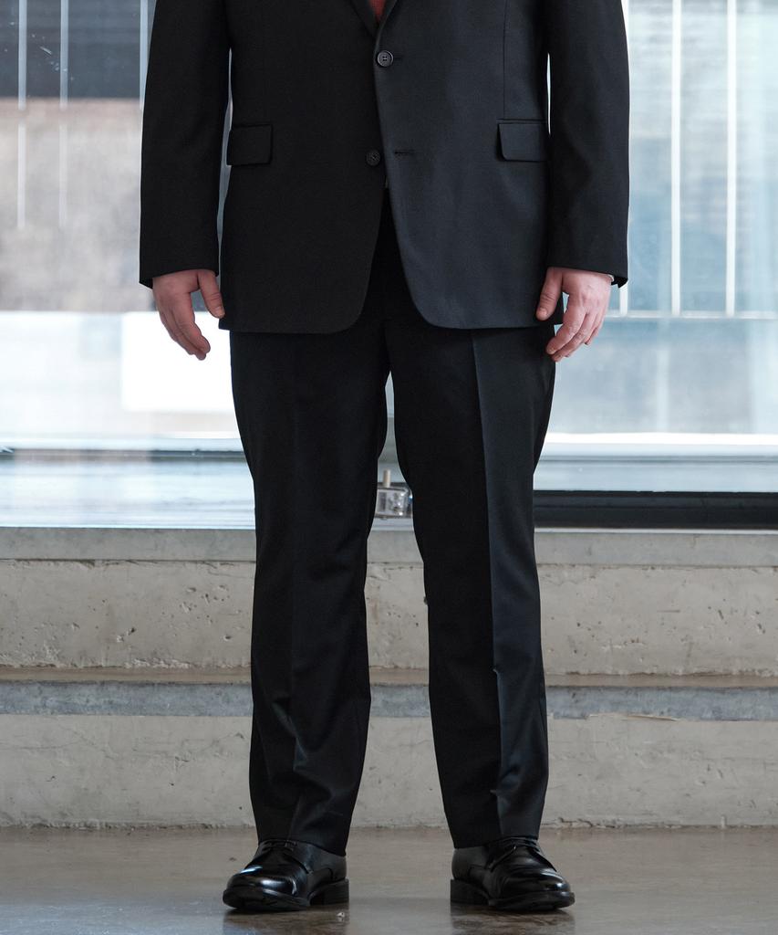 STCO (10-Year Suit) Wool Blend Four-Way Stretch Formal Pants_Black (Classic Fit)_Sslwz61Csb