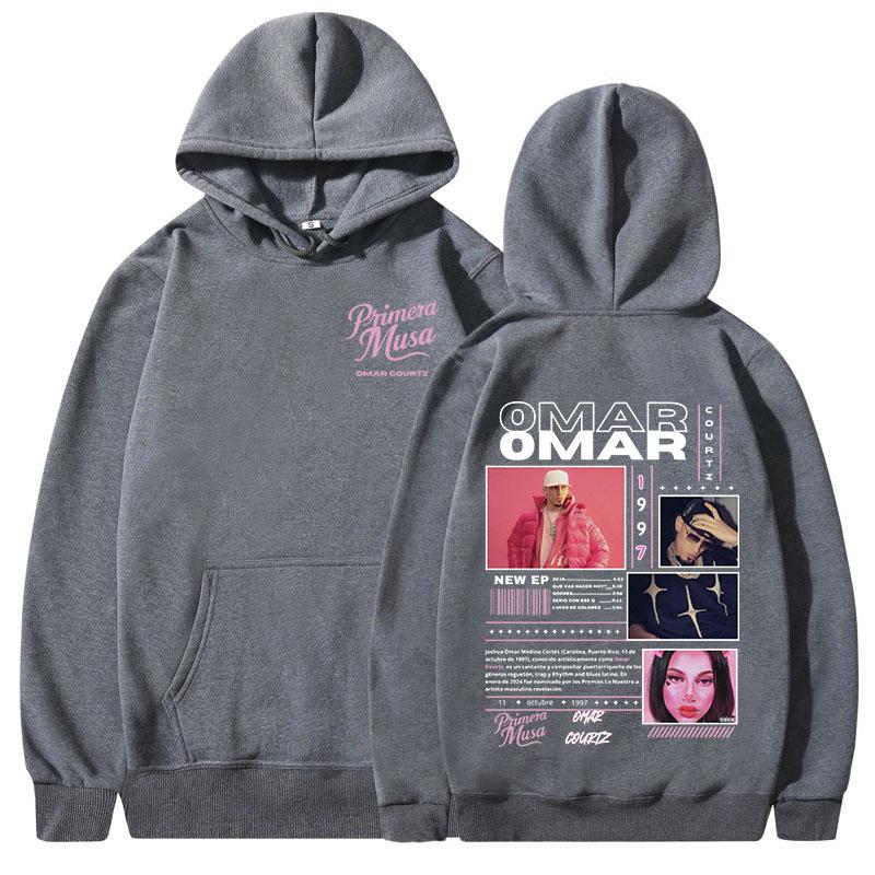 Omar Courtz Primera Musa Album Tour Merch Hoodies Men's Women Fashion Hooded Sweatshirts Hip Hop Oversized Pullovers Streetwear