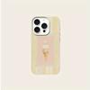 A Cute Striped Ice Cream Patterned Lychee-Textured Phone Case, Suitable for iPhone 17, 16, 15, Plus, Pro, Max Series Phones — Can Be Used As a Gift