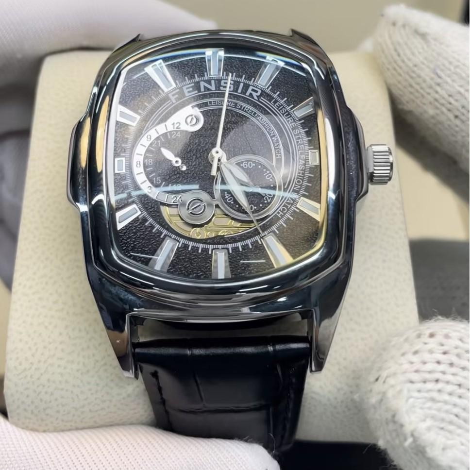 Men's Punk Watch Luminous Calendar Faux Leather Strap Quartz Watch Students Father's Day Gifts
