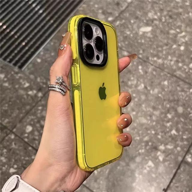 For iPhone 16 Pro Max Luxury Transparent Color Frame Phone Case For iPhone 15 14 13 12 11 Pro Max X Xs Xr Soft Protective Cover