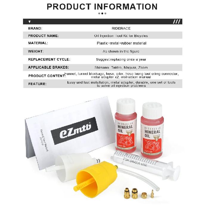 Bicycle Brake Bleed Set Bike Brake Mineral Oil For Shimano Hydraulic Disc Brake Bleeding Tool Cycling Brake Oil Bleed Kit Tool