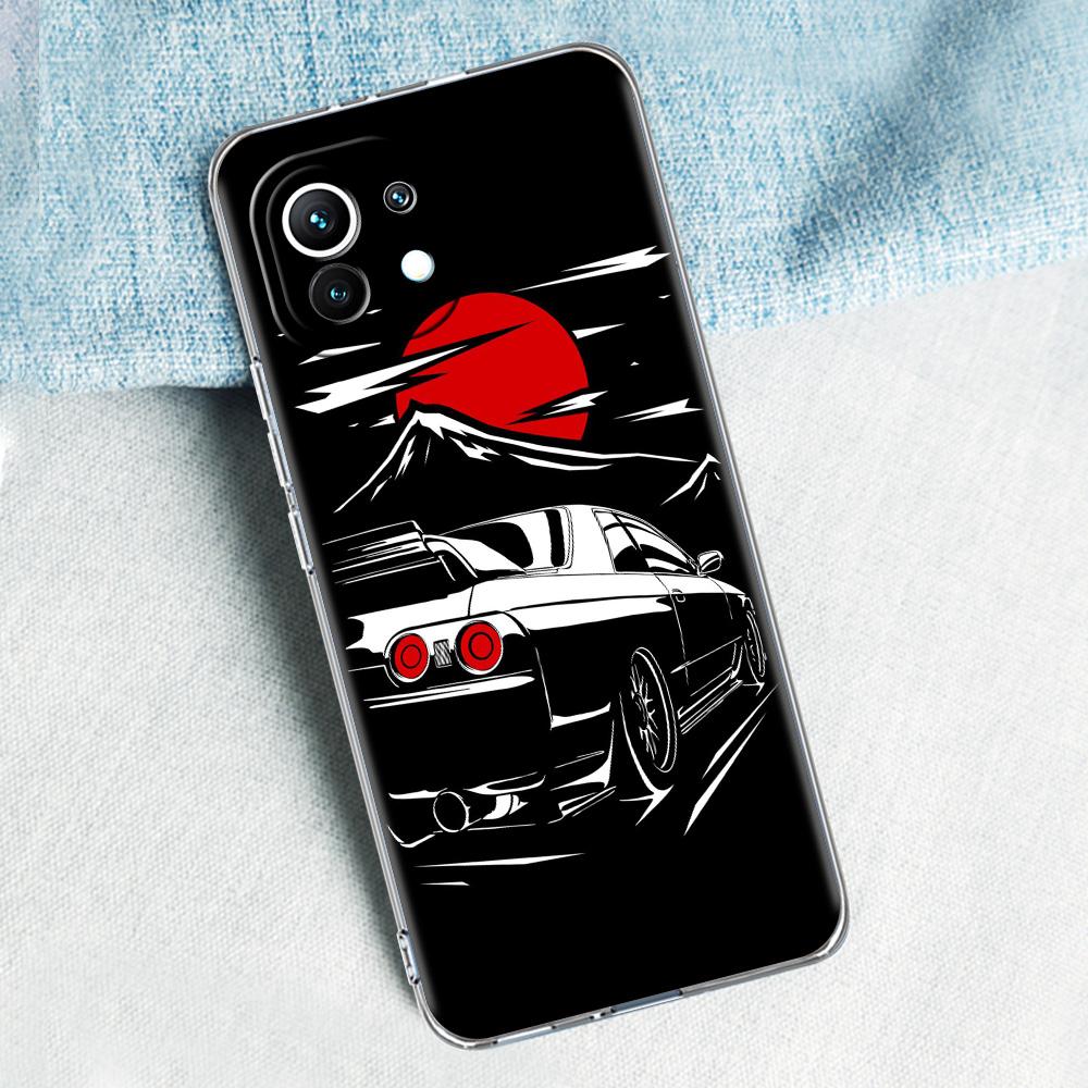 Phone Case For Xiaomi Mi 15 14 13 12 11 Lite 15T 13T 12T Pro Poco X7 X6 X5 Pro 5G X3 NFC F7 F6 F5 Cover Japan JDM Sports Car