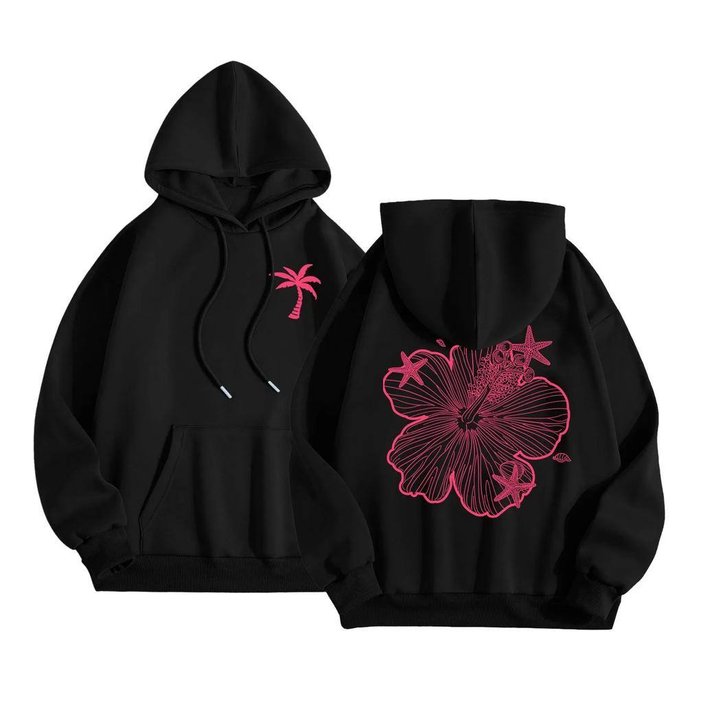 Hoodies for Women Women Hoodie Hooded Sweatshirt Casual Long Sleeve Pullover Loose Autumn Sweatshirt Long Sweatshirts Retro