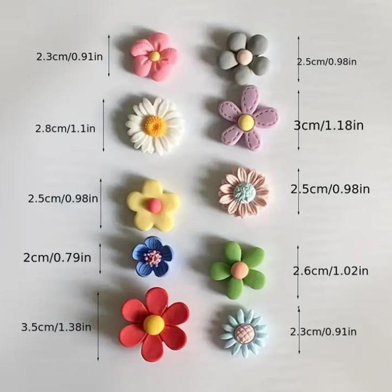 10Pc Candy Flower Frosted Plastic Fridge Magnets Creative Korean 3D Magnets Cartoon Magnet Home Decore Creative Magnetic Sticker