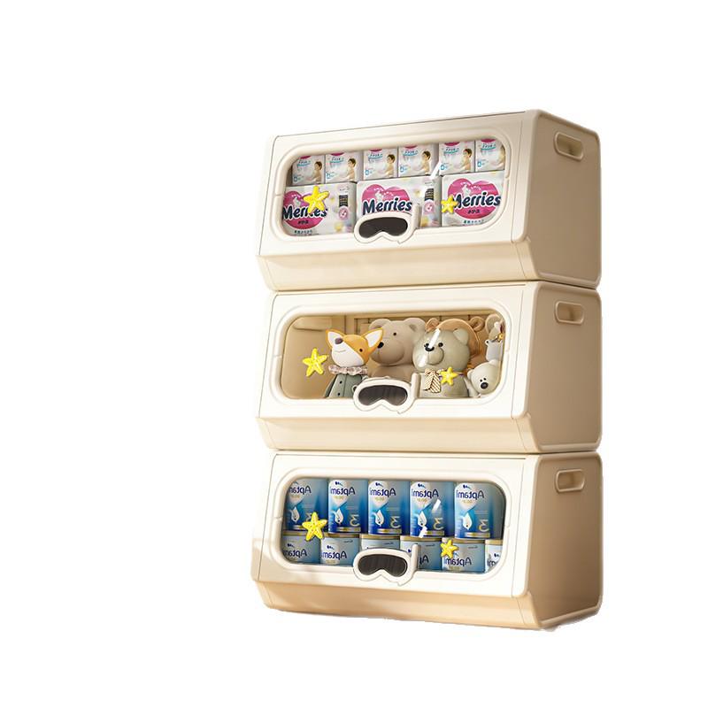 Living Room Large Capacity Plastic Storage Cabinet for Clothes, Snacks, and Toys
