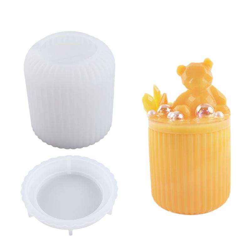 

Storage Box Resin Mold with Lid,Silicone Jewelry Ring Box Epoxy Resin Mold for Casting Crafts DIY Soap Candle Holder 1
