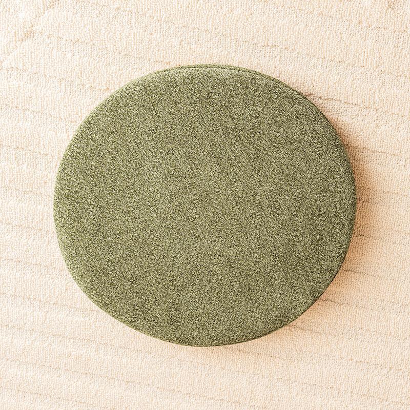 

1PC Solid Color Round Seat Cushion Futon Mat Thick Plush Tatami Pad Machine Washable Non-slip for Balcony Bay Window 30/35/40cm 30x30cm зелений