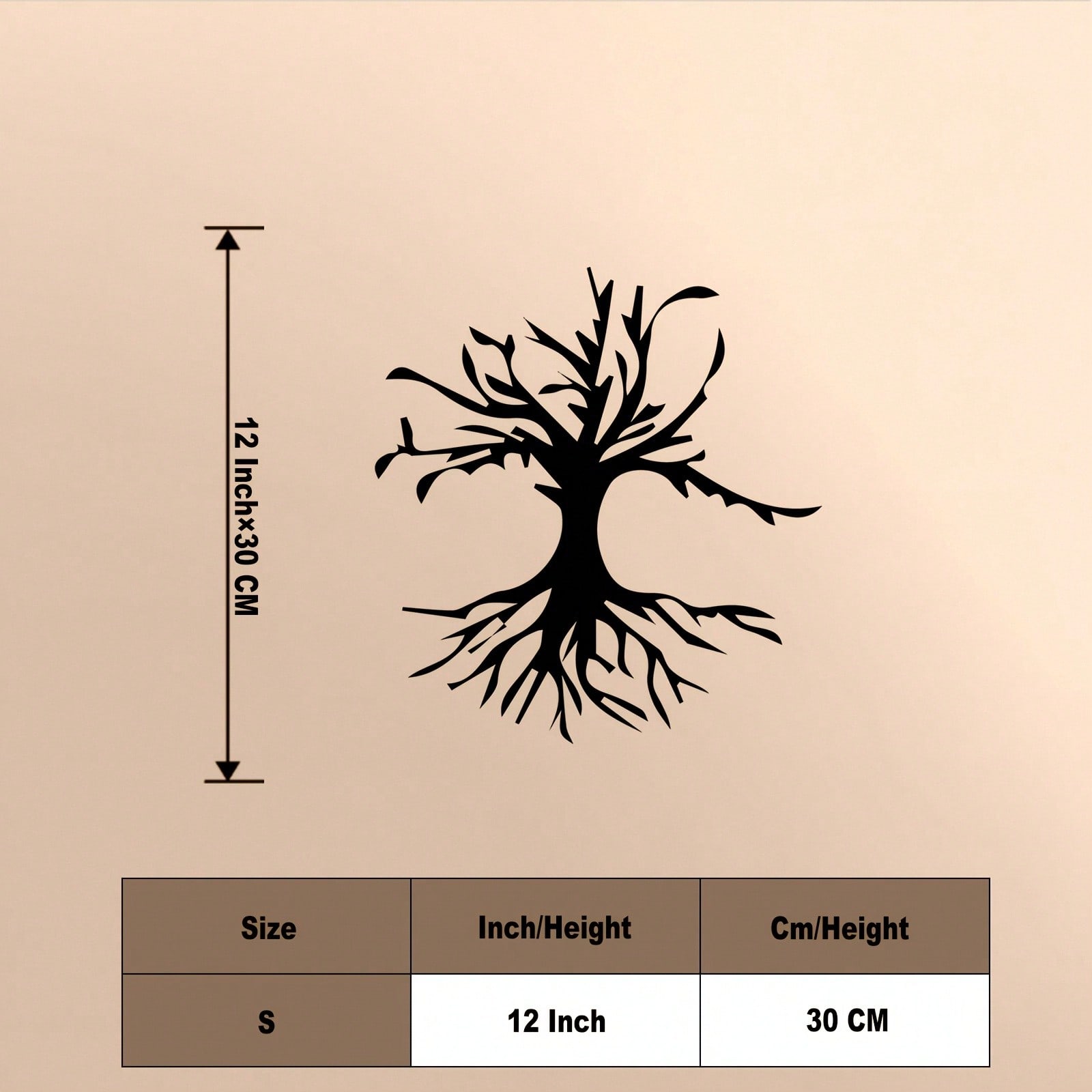 Metal Wall Art Tree Root Iron Decor Heavy Duty Branch Design Indoor Outdoor