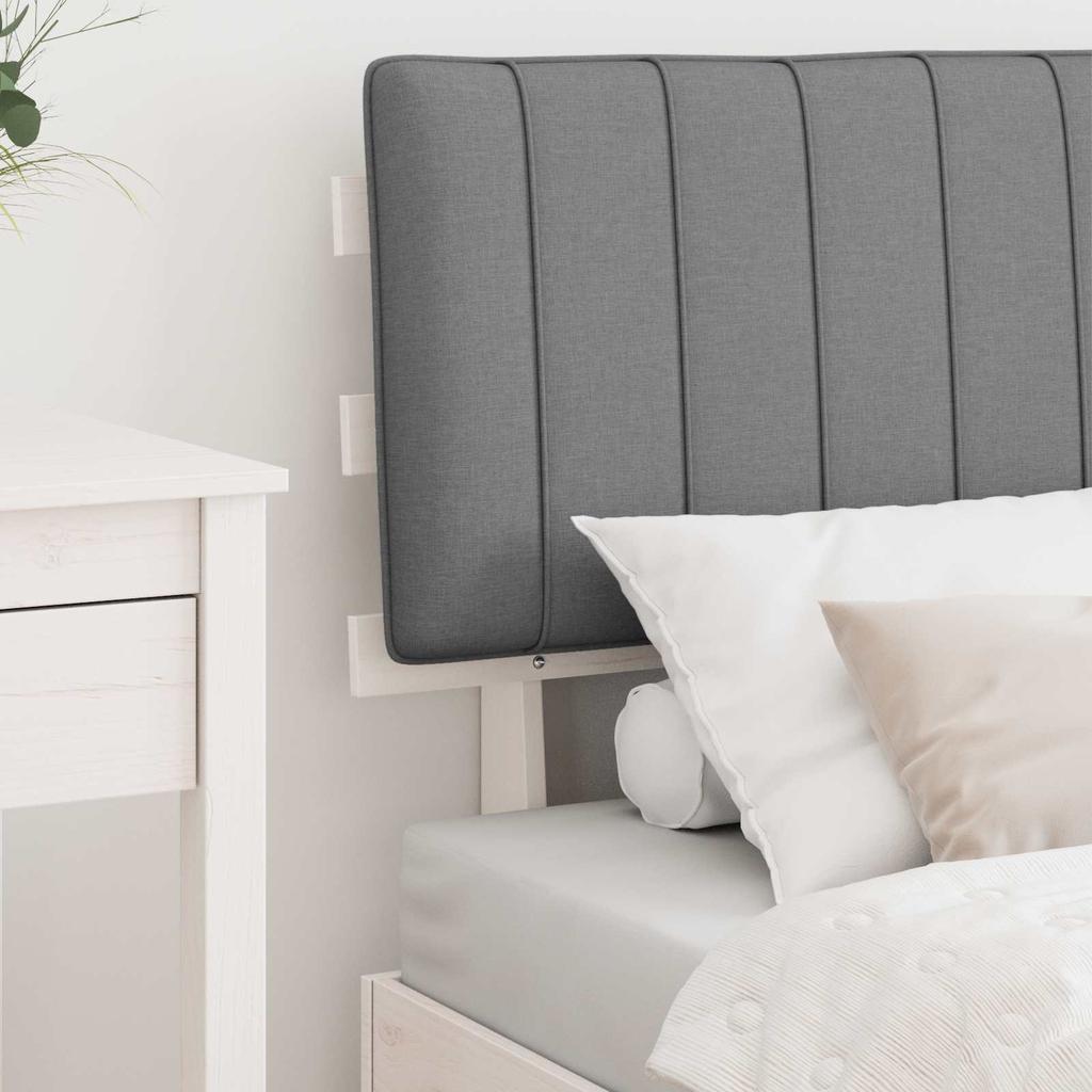 Bed Frame with Upholstered Headboard Light Grey 75 x 190 cm