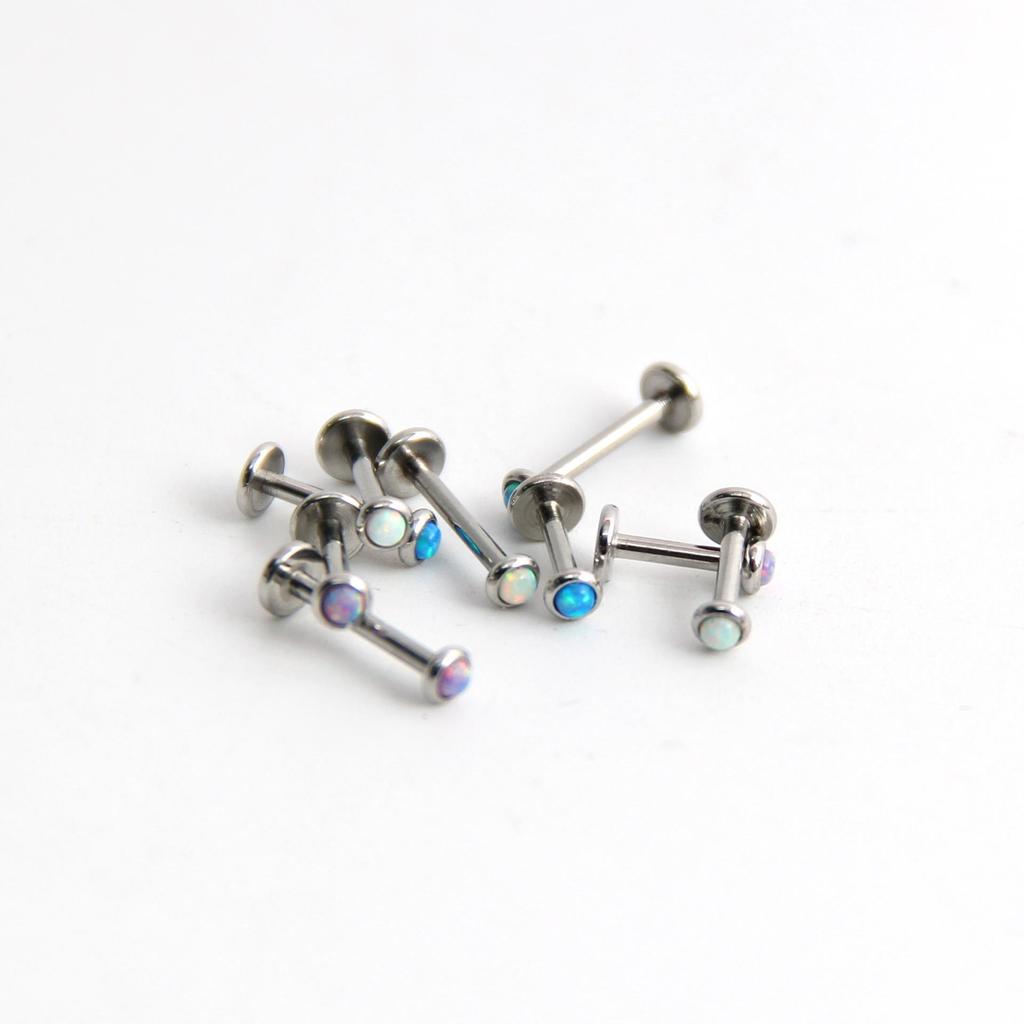 Opal-Ohrstecker aus Edelstahl – Kleine Titan-Knorpel-, Lippen- & Nasenpiercing-Schmuckstücke