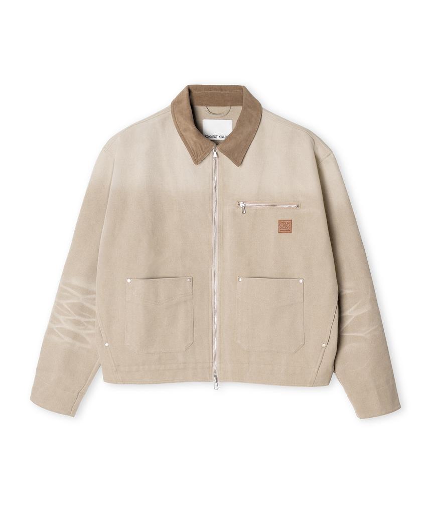 Connect Kinloch Utility Canvas Work Jacket [Beige]