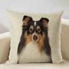 Nordic Animal Portrait Decorative Cushion Cover Dog Fashion Sofa Pillow Cover 45x45cm Linen Children's Gift Dog Companion