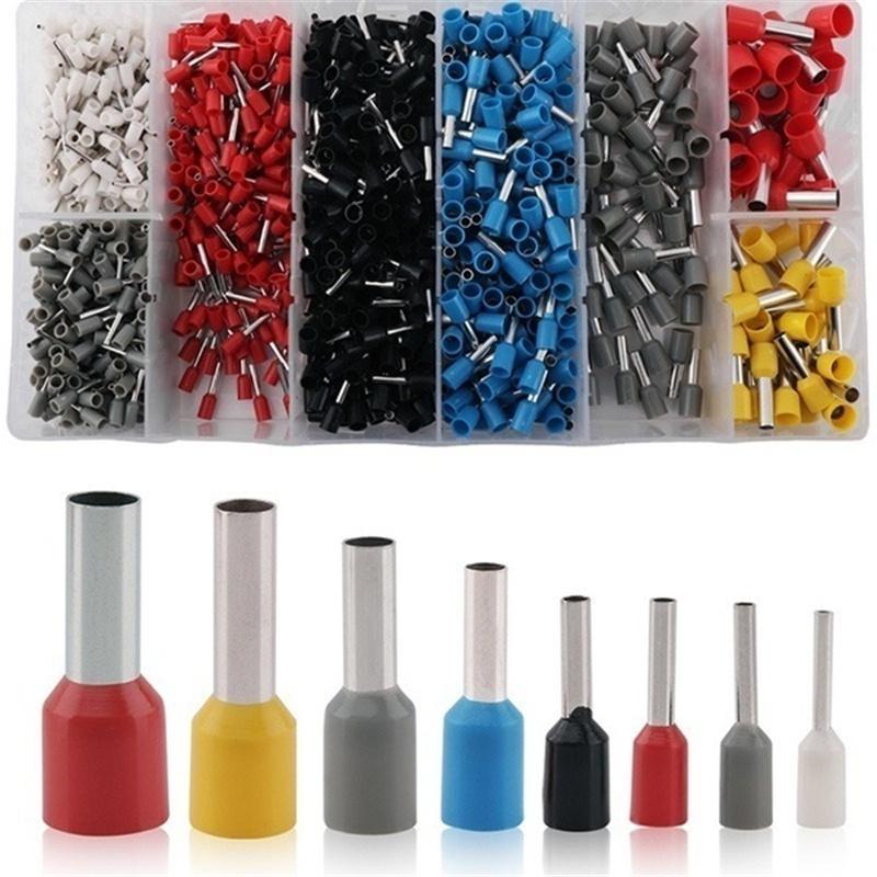 Crimper Plier Set, Self-adjustable Wire Crimping Tools Wire Crimping Terminals  Wire Cable Tube Terminals  with 800/1200PCS Sets 0.25-10mm²