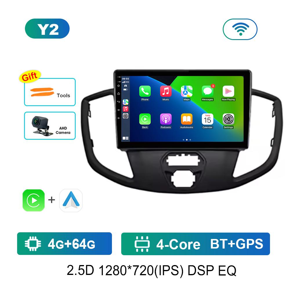 GPS Navigation Android Intelligent System for Ford Transit 2015 Car Radio Multimedia Player WiFi HD Touch Screen 4G Head Unit