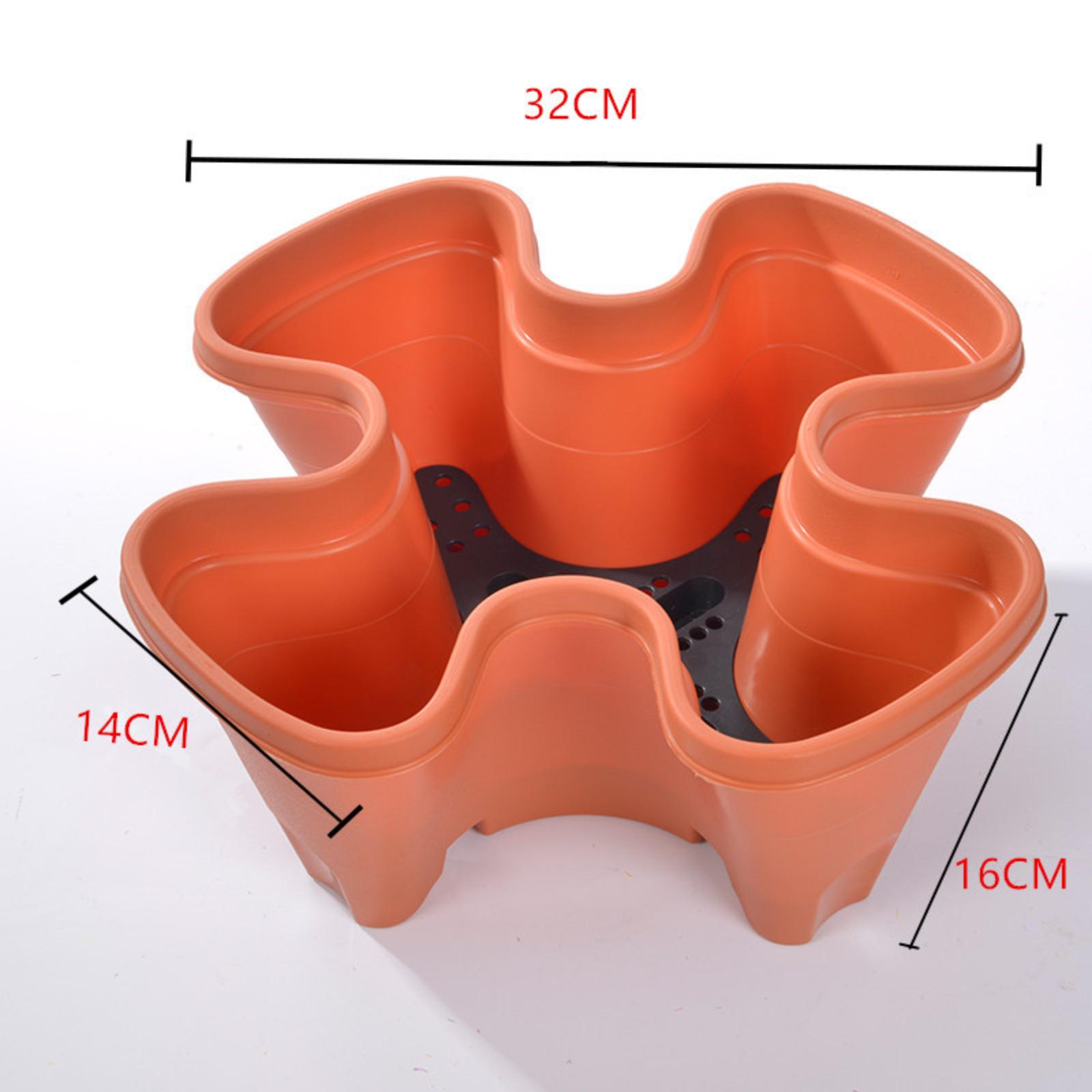 

3D многоуровневые пластиковые кашпо, кашпо для клубники, балконные кашпо для овощей, цветочные горшки One Size красный