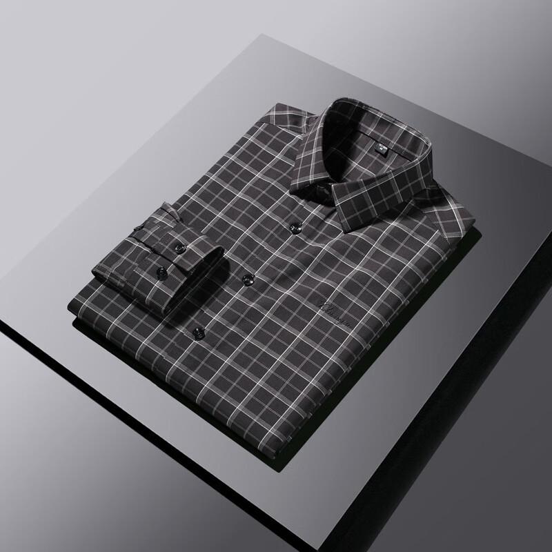 TUCANO Men's Plaid Wrinkle-Resistant Long-Sleeve Shirt
