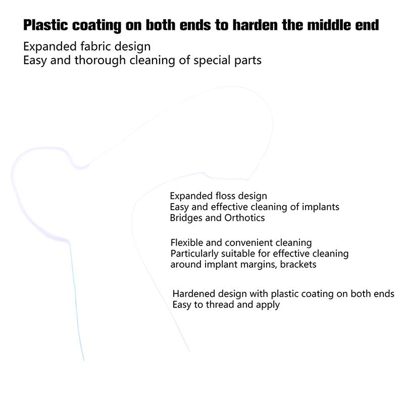 50 ks Nástroj na párátka Navlékače zubní nitě Držáky zubní nitě Mezi ortodontickými rovnátky Most Hilo Zubní Ústní Čištění