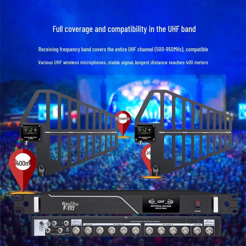 Weishu F-332 Wireless Microphone Signal Amplifier