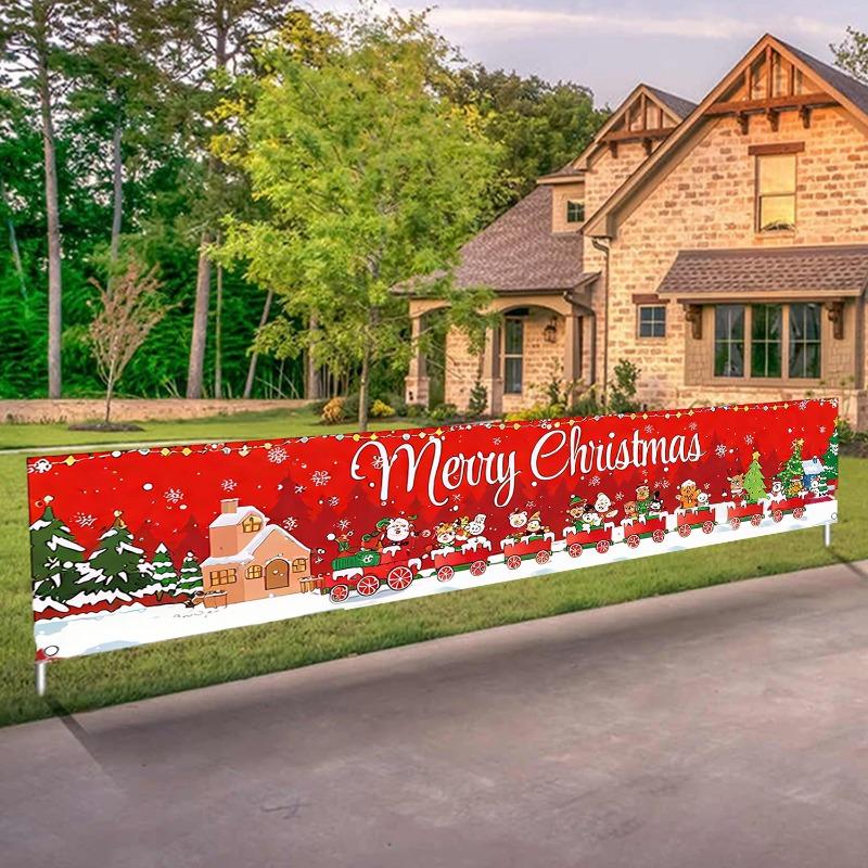 Christmas Banner Flag Merry Christmas Decoration For Home 2026 Xmas Ornaments Gifts Navidad Noel Natal Happy New Year 2026
