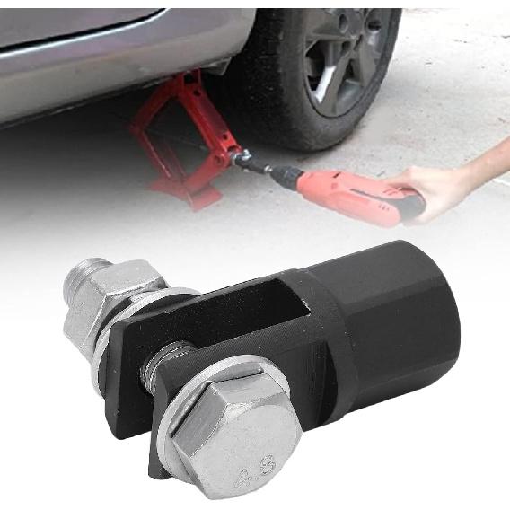 Scissor Jack Adapter, High Strength Rust Resistant Universal Scissor Jack Connector for Trailer for RV for Use with 12in Drive Impact Wrench