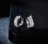 18K Gold Plated 1.9mm Full Moissanite Earring For Women 925 Silver Luxury Sparkling Hoop Earrings Christmas Gift Wedding Jewelry
