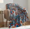 1 Stück Wurfdecke mit Mandala-Muster aus Flanell für Sofa Bett Couch Warme Decken Perfekte Festivalgeschenke Liebe Bohemian-Stil Blumen