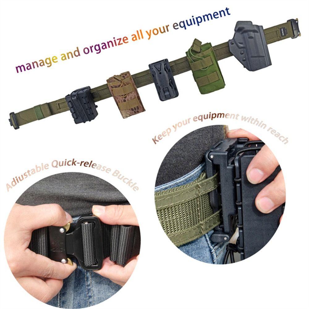 Adjustable Men's Training Belt Metal Buckle Outdoor Waist Bands Casual Nylon Braided Belt