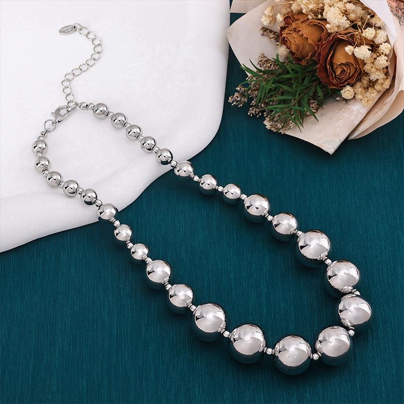 Accessories, Hot Selling Geometric Beads, Collarbone Chains, Women's Beads, Exaggerated Large Round Beads, Punk Collars, Necklaces