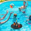 Float Pool Beverage Holder Hot Tub Drink Tray Ice Bar with 5 Holes Floating Spa Hot Tub Drink Tray Pool Party Ice Storage Tank