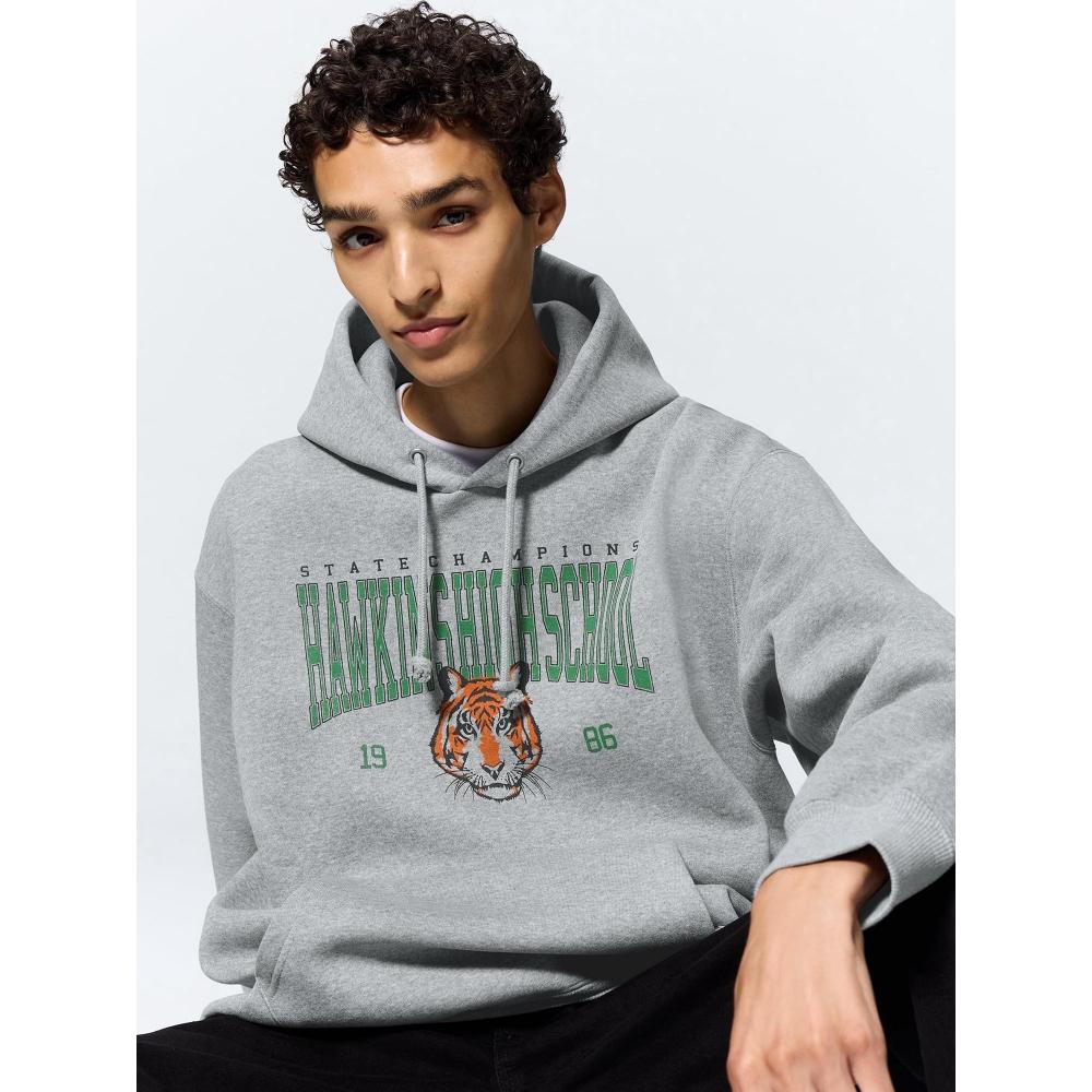 

GU by Uniqlo Толстовка с капюшоном Heavyweight Stranger Things 03 GRAY/S