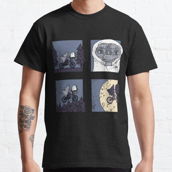 Novelty ET The Extra Terrestrial E.T. T-Shirts for Men Crewneck 100% Cotton T Shirt Short Sleeve Tee Unique Clothes for Male